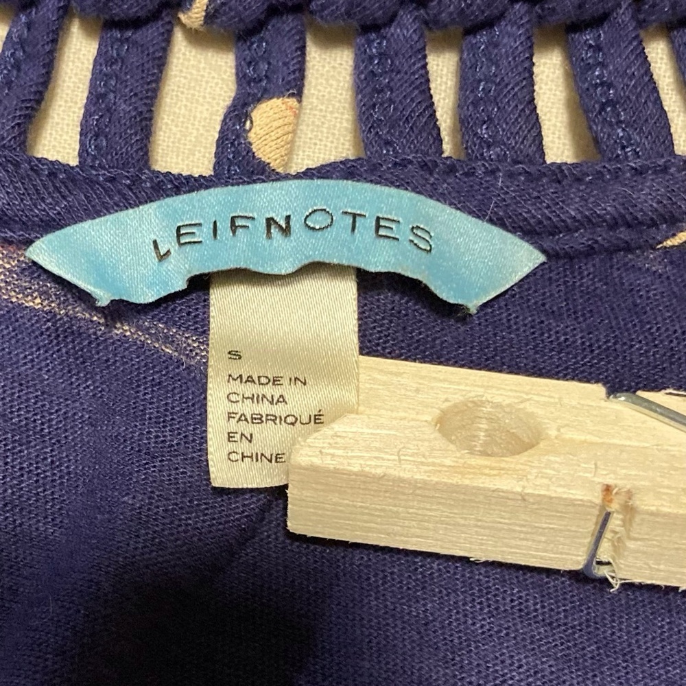 Leifnotes by Anthropologie Navy Blue Sleeveless Knit Dress with‎ Floral Print - Picture 7 of 13